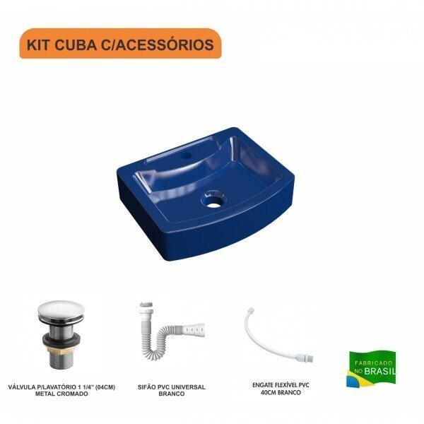 Kit Cuba RT41 com Válvula Click 1 Polegada e meia e Sifão Pvc e Flexível Compace - 3