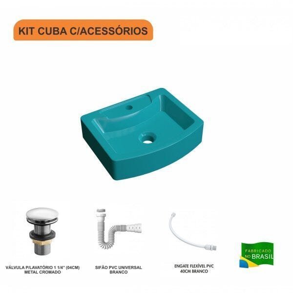 Kit Cuba RT41 com Válvula Click 1 Polegada e meia e Sifão Pvc e Flexível Compace - 3