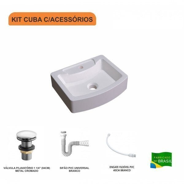 Kit Cuba RT41 com Válvula Click 1 Polegada e meia e Sifão Pvc e Flexível Compace - 3