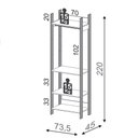 Ver imagem 4 de Guarda Roupa Closet Industrial com Cabideiro 4 Prateleiras TW402 Freijó/Preto Fosco - Pradel