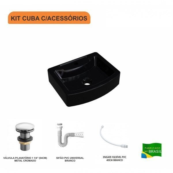 Kit Cuba RT41 com Válvula Click 1 Polegada e meia e Sifão Pvc e Flexível Compace - 3