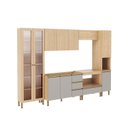 Ver imagem 2 de Kit Cozinha Completa 10 Portas 4 Gavetas 310cm Mel e Cinza