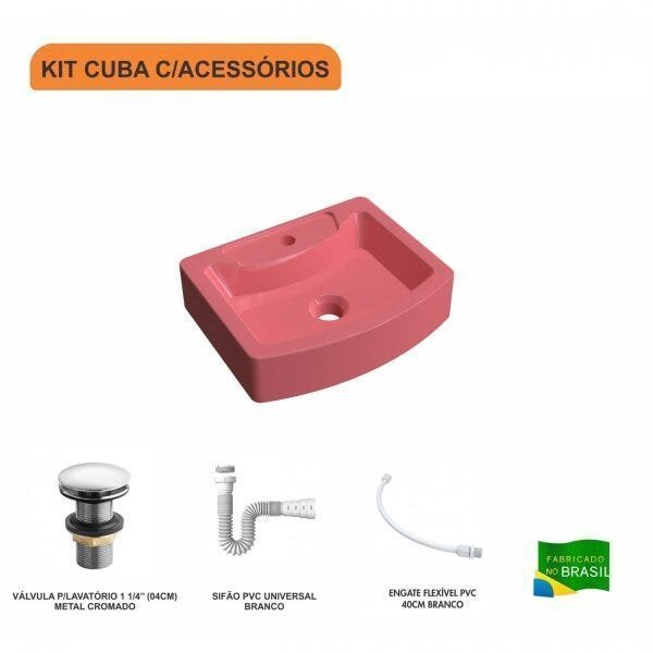 Kit Cuba RT41 com Válvula Click 1 Polegada e meia e Sifão Pvc e Flexível Compace - 3