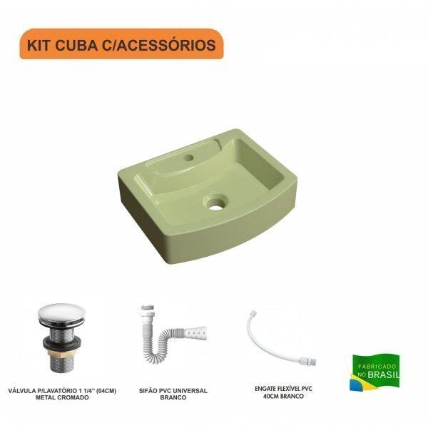 Kit Cuba RT41 com Válvula Click 1 Polegada e meia e Sifão Pvc e Flexível Compace - 3