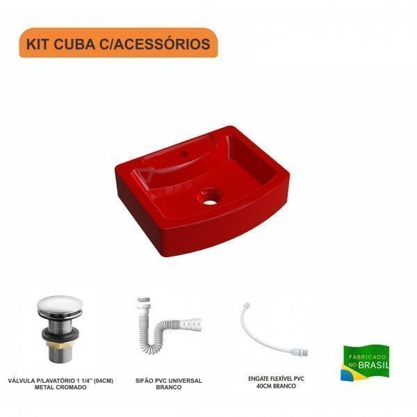Kit Cuba RT41 com Válvula Click 1 Polegada e meia e Sifão Pvc e Flexível Compace - 3