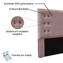Ver imagem 5 de Kit Cabeceira e Calçadeira Recamier Casal 1,40m Lilás -