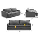 Ver imagem 3 de Sofá sem Caixa Retrátil e Reclinável 2,00m com Molas Maísa Boucle Adonai Estofados