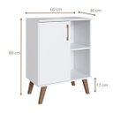 Ver imagem 3 de Balcão Armário Multiuso com 1 Porta 2 Nichos Branco
