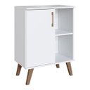 Ver imagem 2 de Balcão Armário Multiuso com 1 Porta 2 Nichos Branco