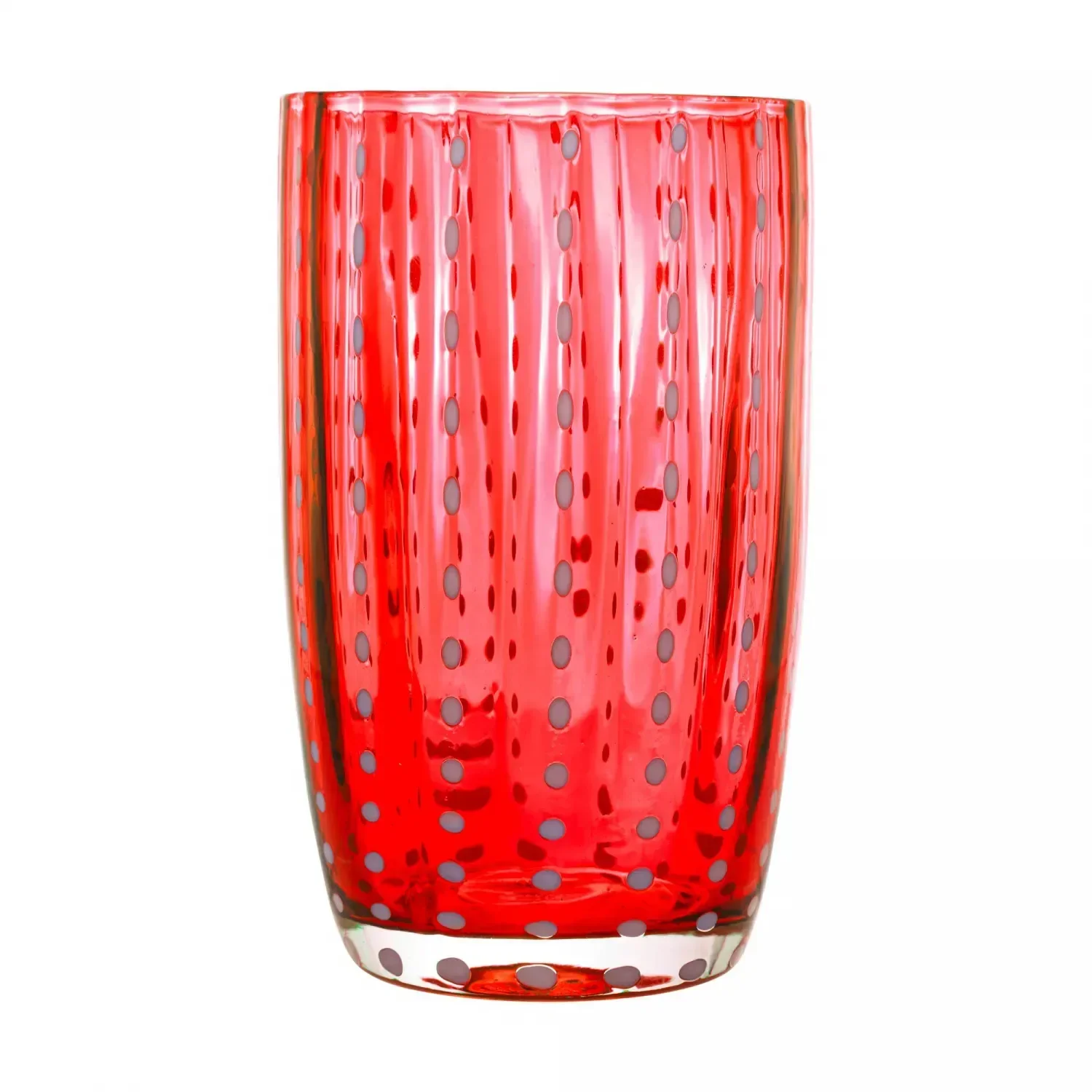 Ver imagem 1 de Cj 2 Copos Altos de Vidro Orquidea Vermelho 500ml