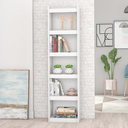 Estante Livreiro com 6 Prateleiras 47,5cm Multimóveis CR25113 Branca - 1