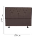 Ver imagem 3 de Cabeceira Estofada Cama Box Solteiro Jade 90cm Courino:marrom