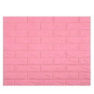 Kit 20 Un/ Espuma 3d - Tijolo Rústico - Rosa