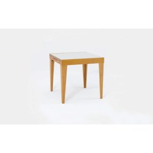 Mesa De Jantar Extensível 0.80 a 1.20 Com Vidro Pés Madeira Tock:MEL/OFF WHITE