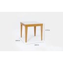 Ver imagem 2 de Mesa De Jantar Extensível 0.80 a 1.20 Com Vidro Pés Madeira Tock:MEL/OFF WHITE