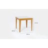 Mesa De Jantar Extensível 0.80 a 1.20 Com Vidro Pés Madeira Tock:MEL/OFF WHITE - 2