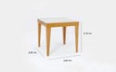 Ver imagem 2 de Mesa De Jantar Extensível 0.80 a 1.20 Com Vidro Pés Madeira Tock:MEL/OFF WHITE