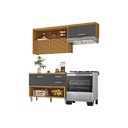 Ver imagem 1 de Cozinha Modulada Nesher Princesa 2 Peças (1 Armário + 1 Balcão) C2P21 Freijo/Grafite