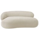 Ver imagem 1 de Recamier Sofá Curvo Lado Direito Canadá 150cm Luxo Sala de Estar Bouclé Bege - Incasa Decor