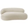 Recamier Sofá Curvo Lado Direito Canadá 150cm Luxo Sala de Estar Bouclé Bege - Incasa Decor - 1