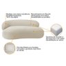 Recamier Sofá Curvo Lado Direito Canadá 150cm Luxo Sala de Estar Bouclé Bege - Incasa Decor - 7