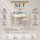 Ver imagem 3 de Escrivaninha Infantil para Quarto Mesinha de Estudo com Cadeira de Criança Madeira Maciça Branco MDF