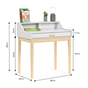 Ver imagem 6 de Escrivaninha Infantil para Quarto Mesinha de Estudo com Cadeira de Criança Madeira Maciça Branco MDF