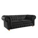 Ver imagem 1 de Namoradeira Chesterfield Bourbon 3 Lugares Via Encanto Veludo Preto