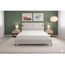 Ver imagem 1 de Cama Casal Estofada Cabeceira Premium Estrutura Reforçada 138 Bege Velusoft