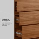 Ver imagem 6 de Guarda Roupa Casal 6 Portas com Ripado e com Espelho 6 Gavetas Equador Nogueira Touch