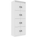 Ver imagem 5 de Kit 3 Armários Locker Guarda Volumes 8 Portas com Chave Branco