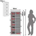 Ver imagem 2 de Kit 3 Armários Locker Guarda Volumes 8 Portas com Chave Branco