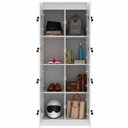 Ver imagem 4 de Kit 3 Armários Locker Guarda Volumes 8 Portas com Chave Branco