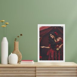 Quadro Umbanda Pombagira Cigana 33x24cm:madeira Branca - 2