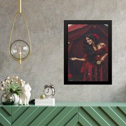 Quadro Umbanda Pombagira Cigana 33x24cm:madeira Branca - 1