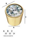Ver imagem 4 de Puxador Cristal - IL 4430 - Dourado - 26MM