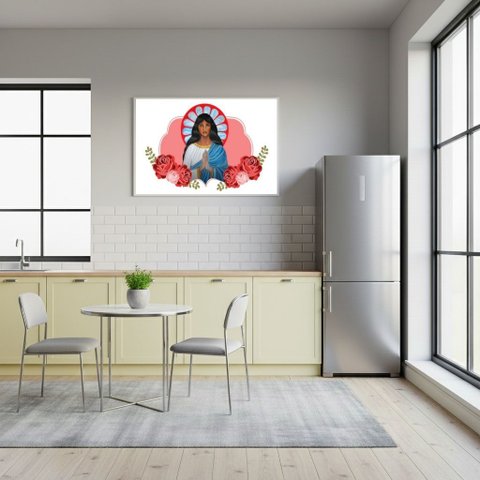 Quadro Decorativo Santa Sara Kali - 50x70cm:moldura Preta