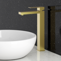Torneira de Banheiro Lavabo Luxo Viena Monocomando Alta Ouro Escovado Goldenx - 5