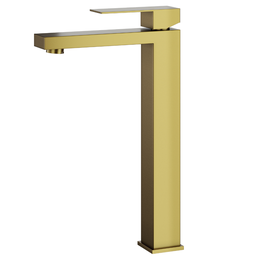Torneira de Banheiro Lavabo Luxo Viena Monocomando Alta Ouro Escovado Goldenx - 1