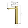 Torneira de Banheiro Lavabo Luxo Viena Monocomando Alta Ouro Escovado Goldenx - 6