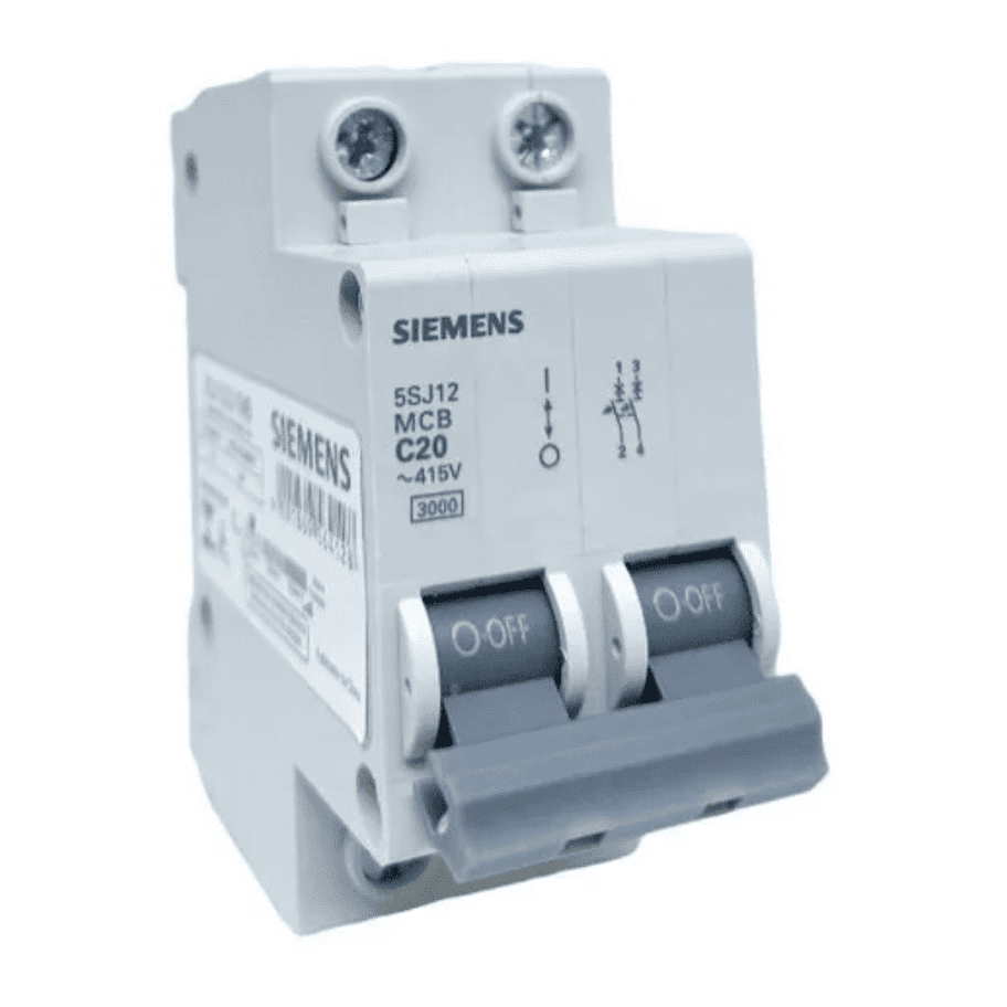 DISJUNTOR BIFÁSICO BIPOLAR MINI DIN CURVA C 5SJ1 SIEMENS:20A - 2