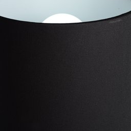 abajur evita poptem aluminio preto total 30cm moderno cabeceira quarto sala - 4