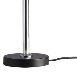 abajur evita poptem aluminio preto total 30cm moderno cabeceira quarto sala - 2
