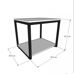 Mesa Lateral Branca Aparador de Sofa Sala Mesa Lateral Cama - 2