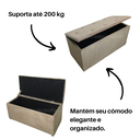 Ver imagem 3 de Bau Solteiro Suede Pé de Cama Solteiro Quarto Decoração - Bege