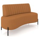 Ver imagem 2 de Sofá Chaise 2 Lugares Sala Living 160cm Pés Industrial Cayman K01 Linho Terracota - Lyam Decor