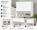 Ver imagem 3 de Armário Aéreo 2 Portas Islândia com Nicho MDF 60cm Cozinha e Lavanderia:Branco