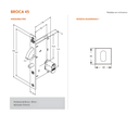 Ver imagem 3 de Fechadura Porta de Correr Stam Roseta Quadrada 950 Inox Cromado Preto