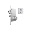 Ver imagem 1 de Fechadura Porta de Correr Stam Roseta Quadrada 950 Inox Cromado Preto