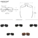 Ver imagem 4 de Óculos de Sol Polarizados Masculino Design Piloto Condução Proteção Uv400 Preto